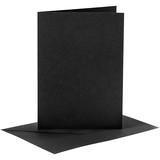 Paperpads.nl SELECT Kaarten & Enveloppen Set Zwart 10,5x15 cm (23020)
