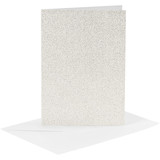 Paperpads.nl SELECT Kaarten & Enveloppen Set Glitter Wit 10,5x15 cm (23028)
