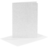 Paperpads.nl SELECT Kaarten & Enveloppen Set Glitter Zilver 10,5x15 cm (23024)
