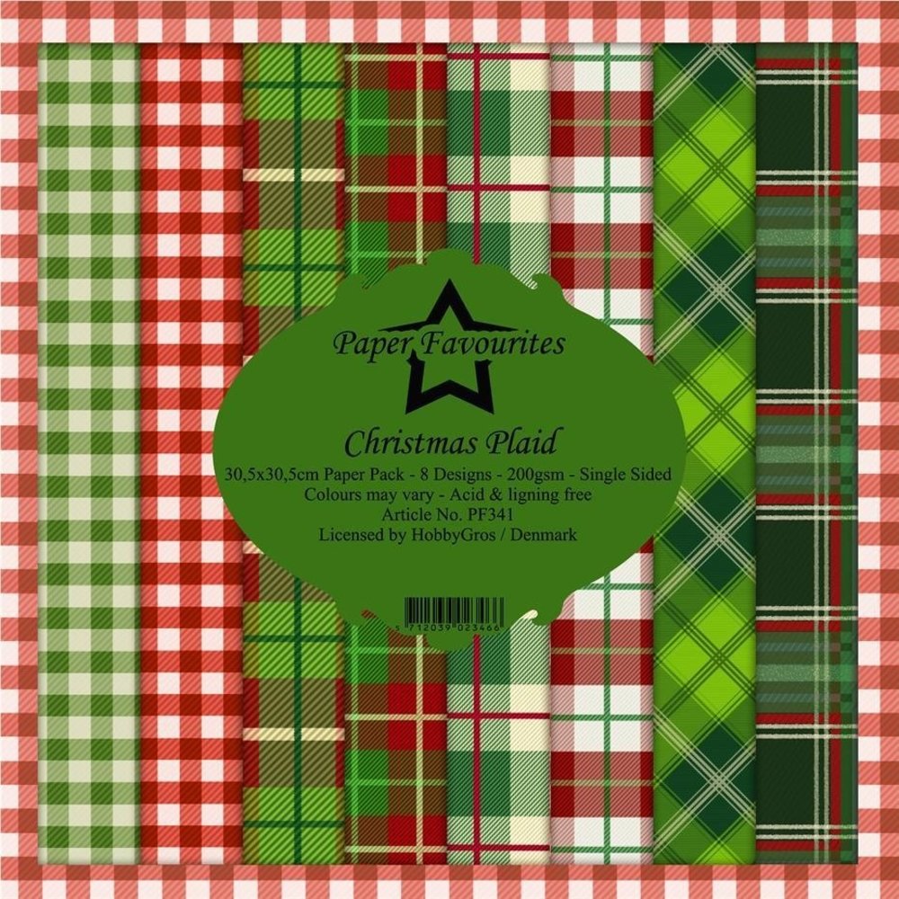 Paper Favourites Christmas Plaid 12x12 Inch Paper Pack (PF341)