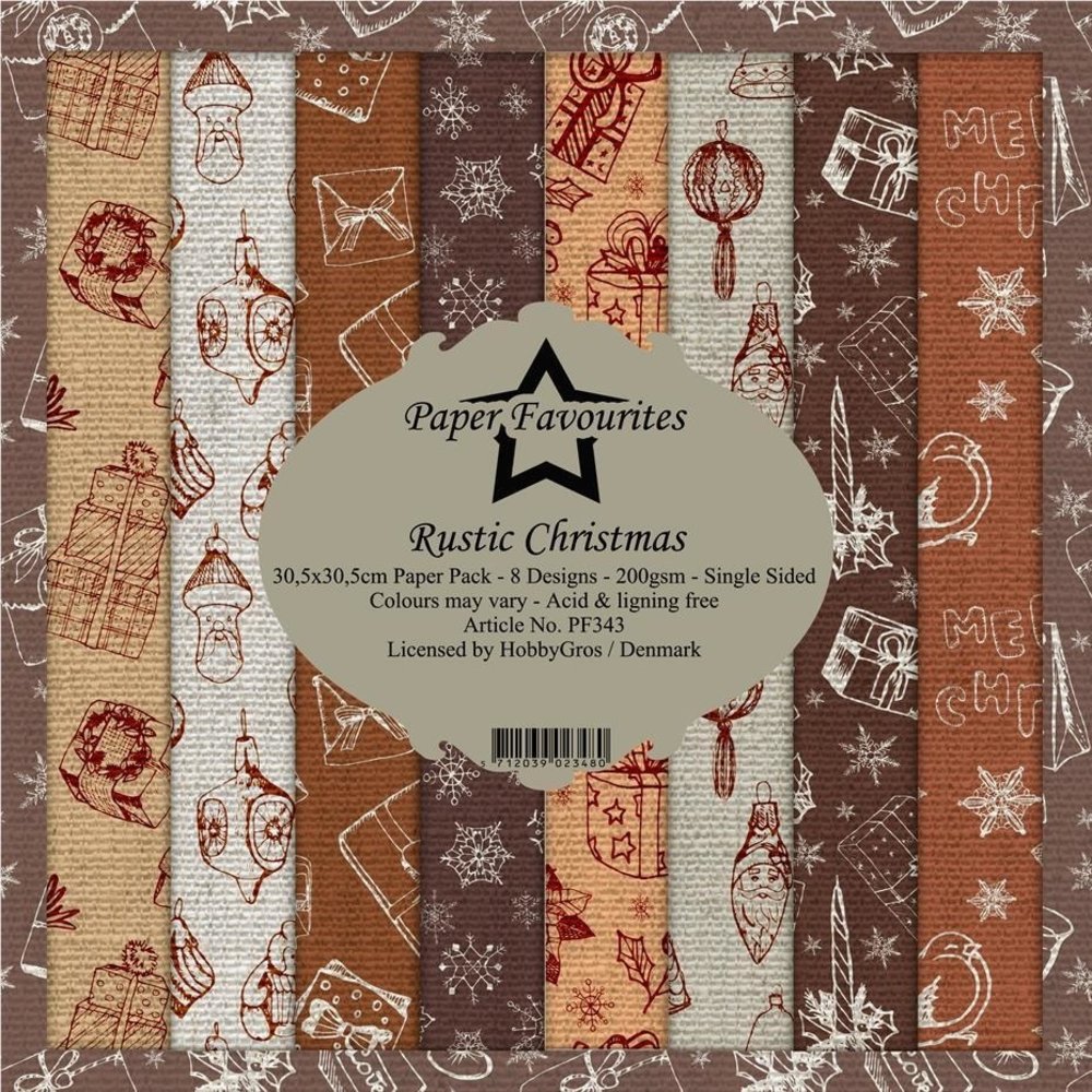 Paper Favourites Rustic Christmas 12x12 Inch Paper Pack (PF343)