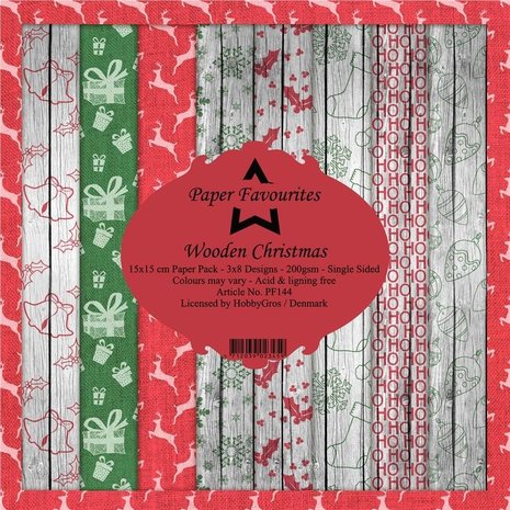 Paper Favourites Wooden Christmas 6x6 Inch Paper Pack (PF144) Paper Favourites Wooden Christmas 6x6 Inch Paper Pack (PF144)