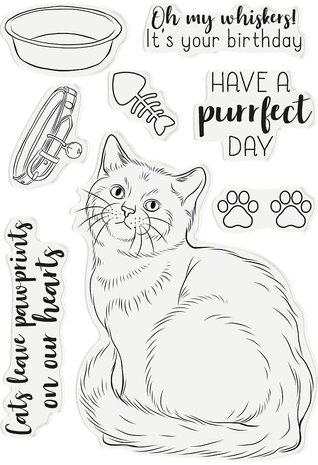 Crafter's Companion A Purrfect Day Clear Stamps (CC-STP-PURRD)