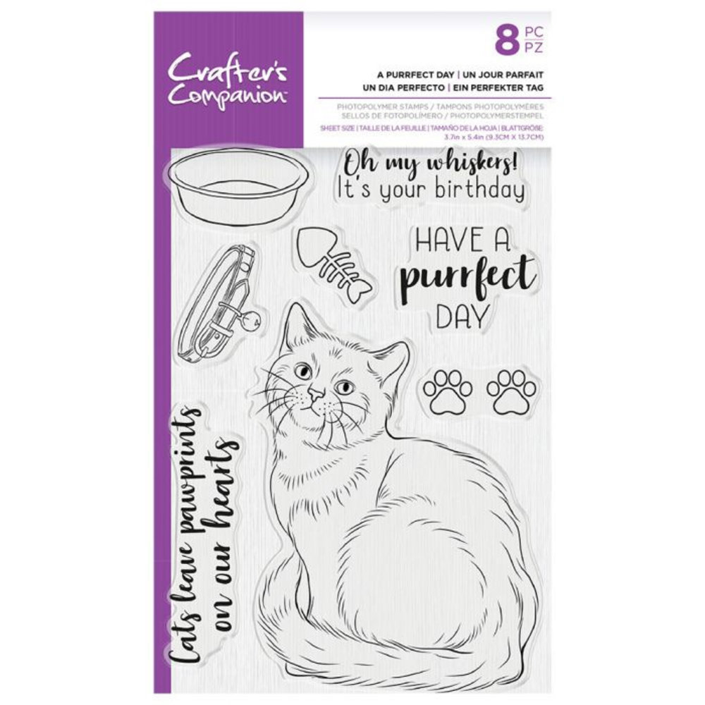 Crafter's Companion A Purrfect Day Clear Stamps (CC-STP-PURRD)