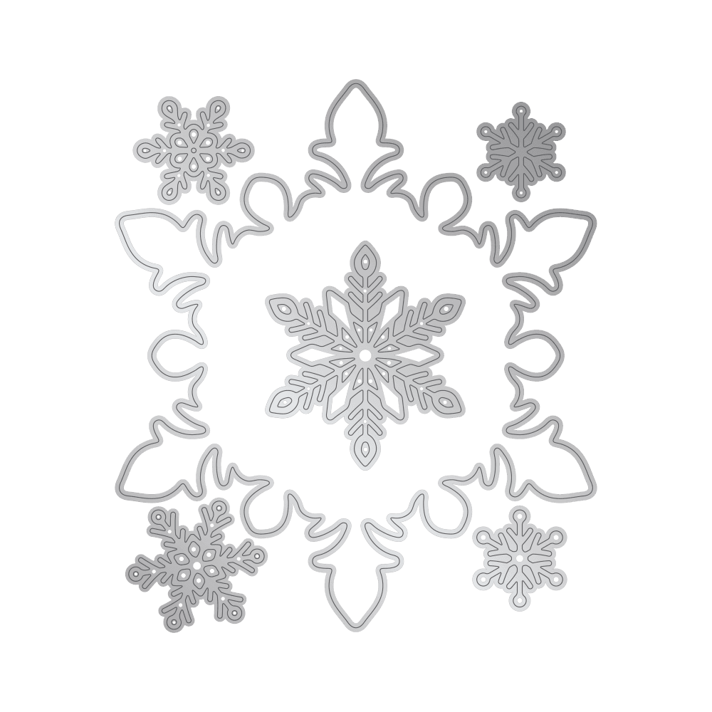Crafter's Companion Glittering Snowflakes Frosted Window Die (S-GS-MD-FRWI)