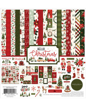 Carta Bella Hello Christmas 12x12 Inch Collection Kit (CBHC124016) Carta Bella Hello Christmas 12x12 Inch Collection Kit (CBHC124016)