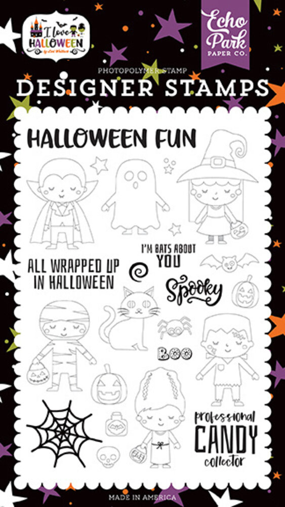 Echo Park I Love Halloween Too Cute To Spook Clear Stamps (ILH218044)