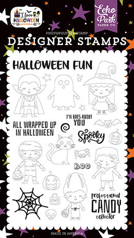 Echo Park I Love Halloween Too Cute To Spook Clear Stamps (ILH218044)