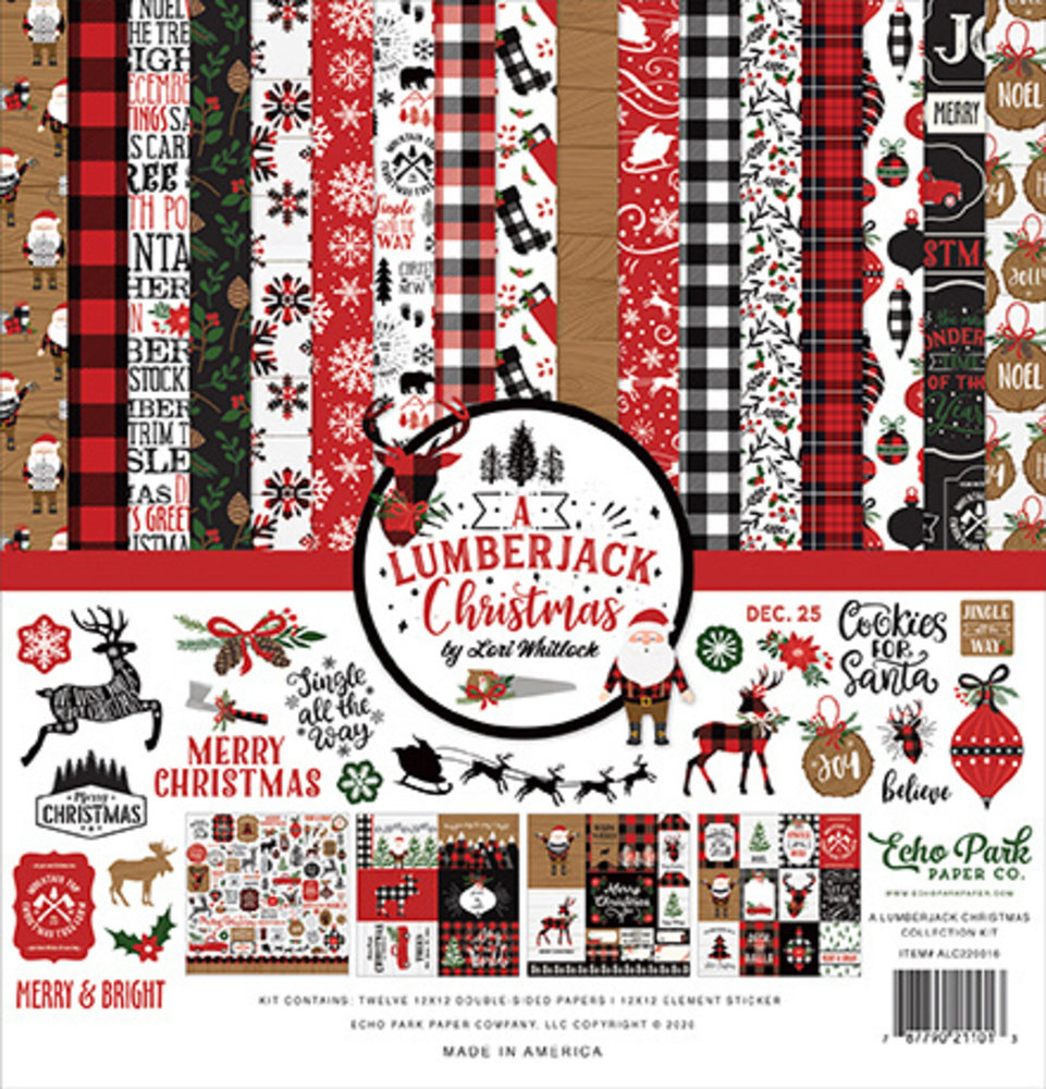Echo Park A Lumberjack Christmas 12x12 Inch Collection Kit (ALC220016) Echo Park A Lumberjack Christmas 12x12 Inch Collection Kit (ALC220016)