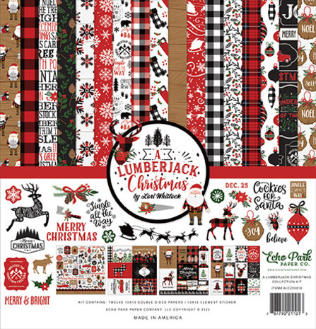 Echo Park A Lumberjack Christmas 12x12 Inch Collection Kit (ALC220016) Echo Park A Lumberjack Christmas 12x12 Inch Collection Kit (ALC220016)