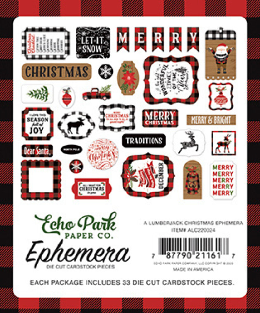 Echo Park A Lumberjack Christmas Ephemera (ALC220024)