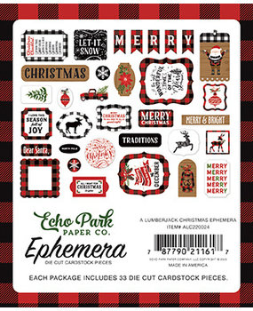 Echo Park A Lumberjack Christmas Ephemera (ALC220024)