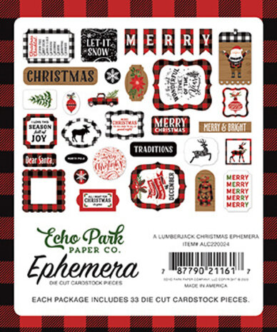 Echo Park A Lumberjack Christmas Ephemera (ALC220024)