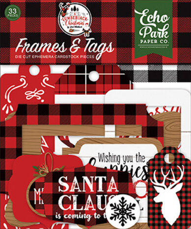 Echo Park A Lumberjack Christmas Ephemera Frames & Tags (ALC220025)