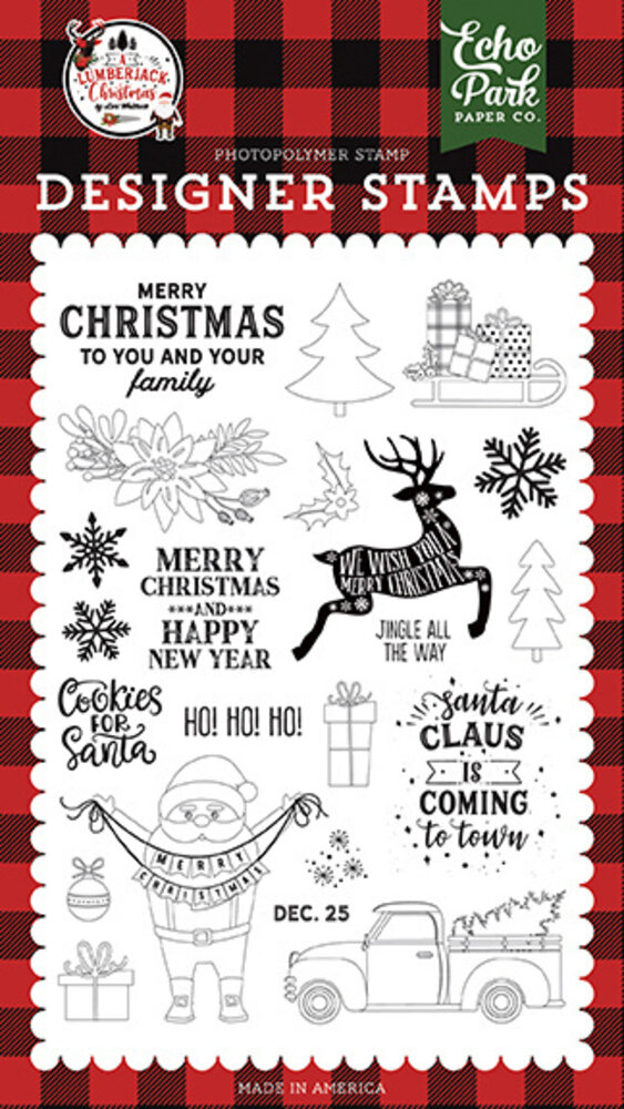 Echo Park A Lumberjack Cookies for Santa Clear Stamps (ALC220045)