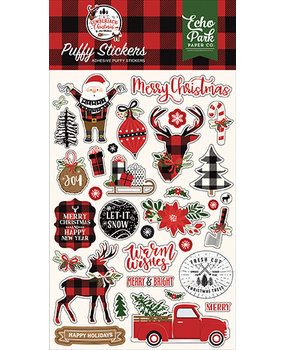Echo Park A Lumberjack Christmas Puffy Stickers (ALC220066) Echo Park A Lumberjack Christmas Puffy Stickers (ALC220066)