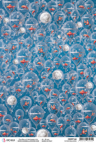 Ciao Bella Papercrafting Moon & Me Flying Balloons A4 Piuma Rice Paper (CBRP144) Ciao Bella Papercrafting Moon & Me Flying Balloons A4 Piuma Rice Paper (CBRP144)