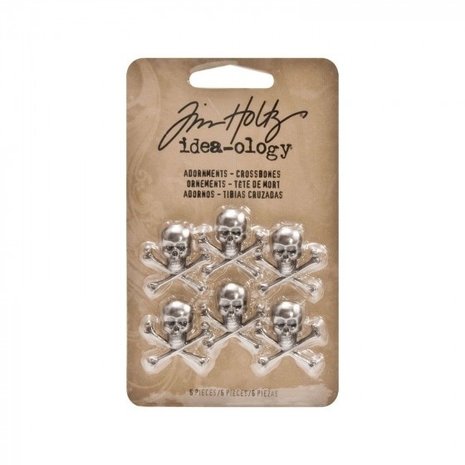 Idea-ology Tim Holtz Adornments Crossbones (TH93089) Idea-ology Tim Holtz Adornments Crossbones (TH93089)