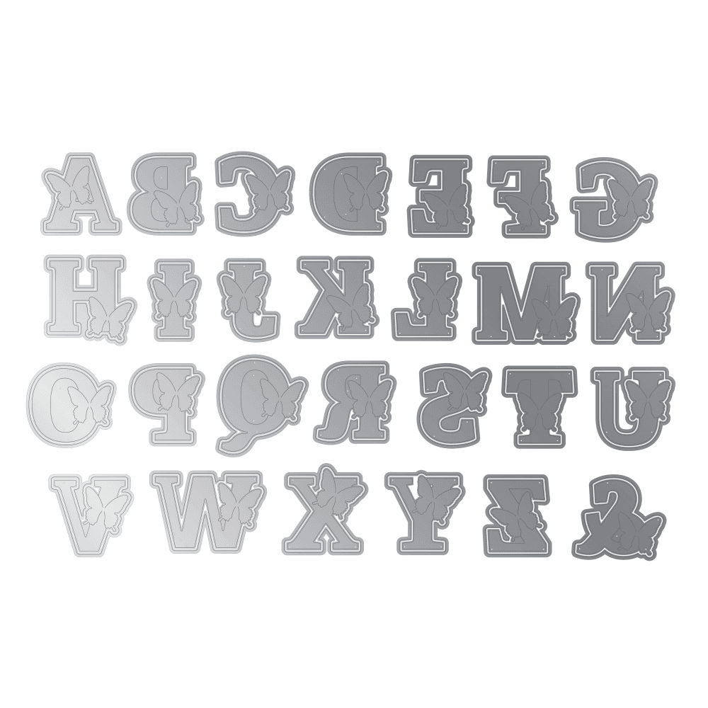 Gemini Butterfly Alphabet Expressions Dies Uppercase Letters (GEM-MD-EXP-UPPE)