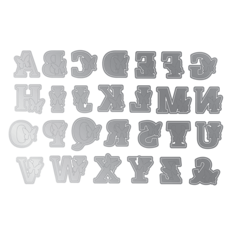 Gemini Butterfly Alphabet Expressions Dies Uppercase Letters (GEM-MD-EXP-UPPE)