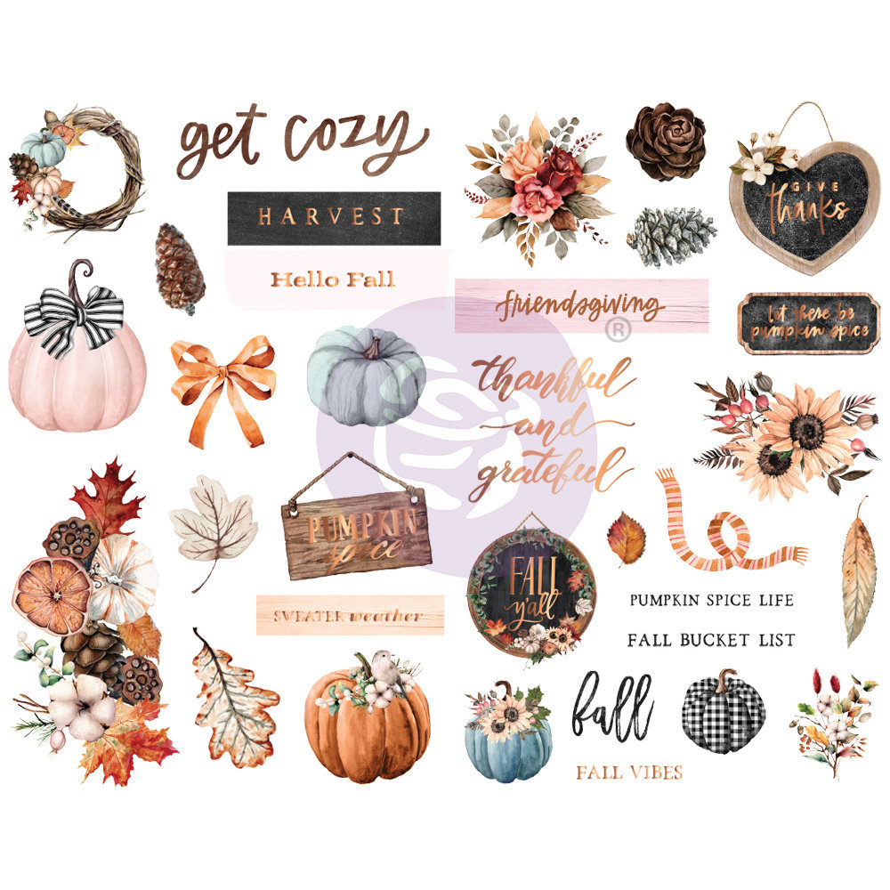 Prima Marketing Inc Pumpkin & Spice 5x8 Inch Chipboards (647810) Prima Marketing Inc Pumpkin & Spice 5x8 Inch Chipboards (647810)