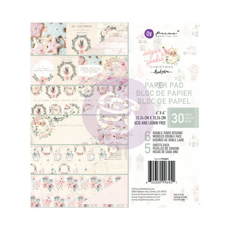 Prima Marketing Inc Sugar Cookie Christmas 6x6 Inch Paper Pad (996451)