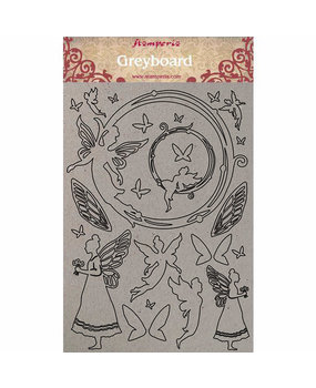 Stamperia Greyboard A4 Fairies (KLSPDA407)* Stamperia Greyboard A4 Fairies (KLSPDA407)*