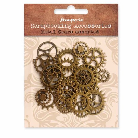 Stamperia Metal Gears Scrapbooking Accessories (sba406) Stamperia Metal Gears Scrapbooking Accessories (sba406)
