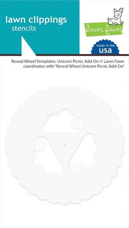 Lawn Fawn Lawn Clippings Reveal Wheel Templates: Unicorn Picnic Add-On (LF2322)
