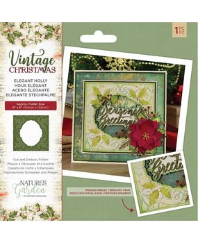 Crafter's Companion Vintage Christmas Elegant Holly Cut & Emboss Folder (NG-VIN-CEF-EHOL) Crafter's Companion Vintage Christmas Elegant Holly Cut & Emboss Folder (NG-VIN-CEF-EHOL)