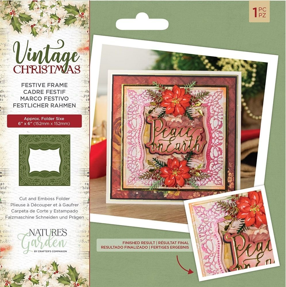 Crafter's Companion Vintage Christmas Festive Frame Cut & Emboss Folder (NG-VIN-CEF-FFRA) Crafter's Companion Vintage Christmas Festive Frame Cut & Emboss Folder (NG-VIN-CEF-FFRA)