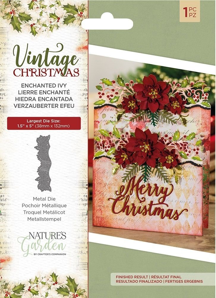 Crafter's Companion Vintage Christmas Enchanted Ivy Die (NG-VIN-MD-EIVY) Crafter's Companion Vintage Christmas Enchanted Ivy Die (NG-VIN-MD-EIVY)