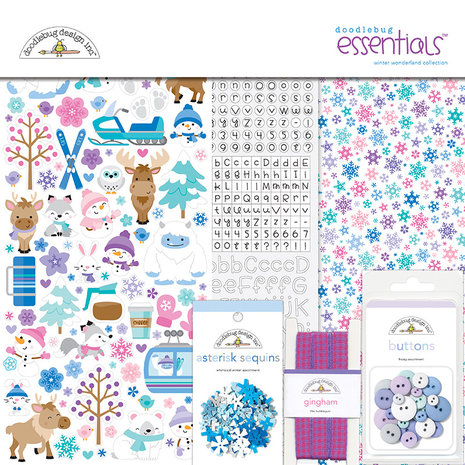 Doodlebug Design Inc. Winter Wonderland 12x12 Inch Essentials Kit (6547) Doodlebug Design Inc. Winter Wonderland 12x12 Inch Essentials Kit (6547)