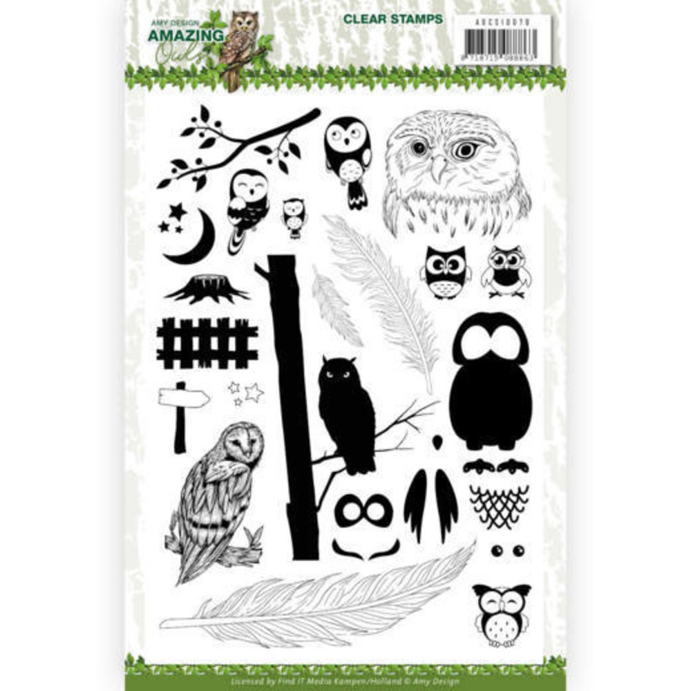 Amy Design Amazing Owls Clear Stamp Set (ADCS10070)
