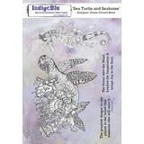 IndigoBlu Sea Turtle and Seahorse A5 Rubber Stamp (IND0666)