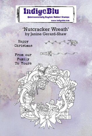 IndigoBlu Nutcracker Wreath A6 Rubber Stamps (IND0668) IndigoBlu Nutcracker Wreath A6 Rubber Stamps (IND0668)