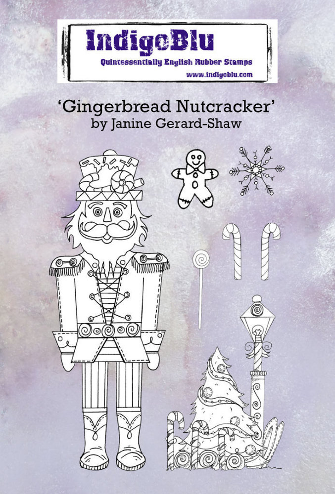 IndigoBlu Gingerbread Nutcracker A6 Rubber Stamps (IND0674) IndigoBlu Gingerbread Nutcracker A6 Rubber Stamps (IND0674)