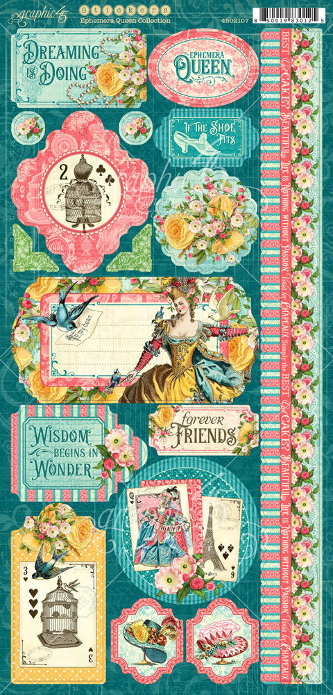 Graphic 45 Ephemera Queen Stickers (4502107) Graphic 45 Ephemera Queen Stickers (4502107)