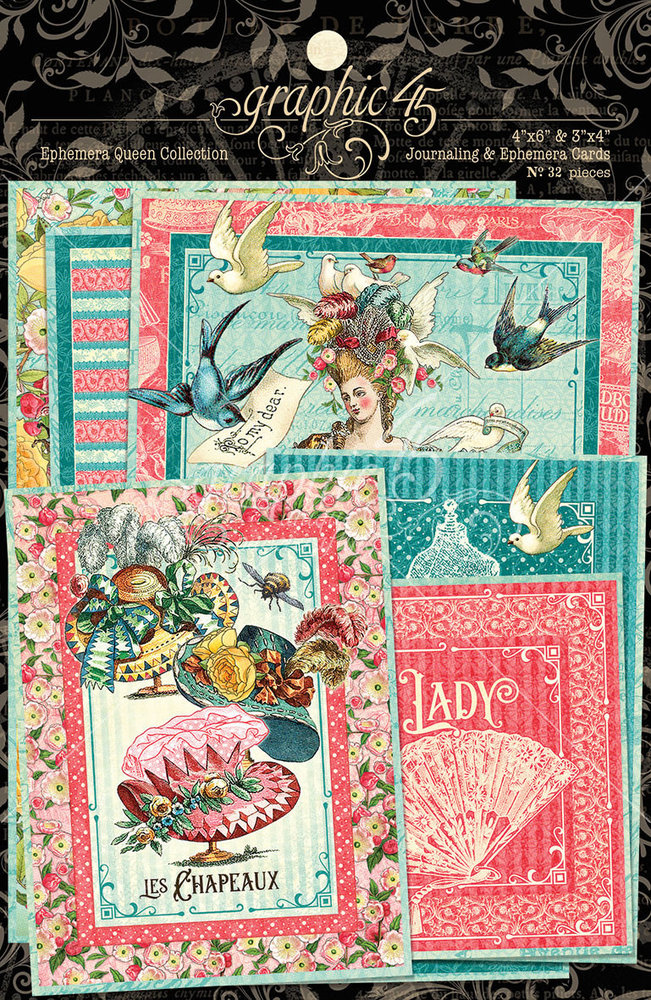Graphic 45 Ephemera Queen Journaling & Ephemera Cards (45021208) Graphic 45 Ephemera Queen Journaling & Ephemera Cards (45021208)