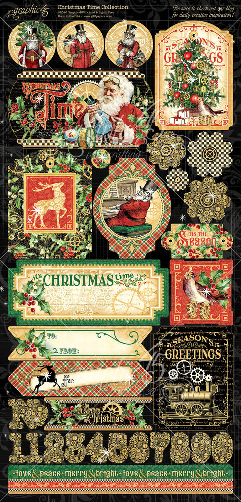 Graphic 45 Christmas Time Stickers (4502122)
