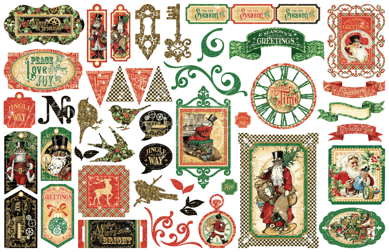 Graphic 45 Christmas Time Die-Cut Assortment (4502124)