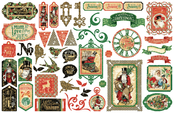 Graphic 45 Christmas Time Die-Cut Assortment (4502124)