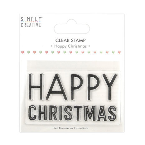 Simply Creative Happy Christmas Large Clear Stamps (SCSTP038X20) Simply Creative Happy Christmas Large Clear Stamps (SCSTP038X20)