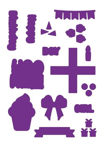 Gemini Birthday Greetings Stamp & Die (GEM-STD-BIGRE)