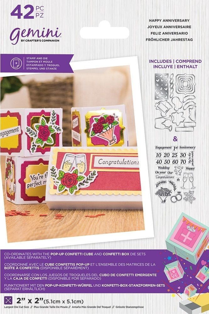 Gemini Happy Anniversary Stamp & Die (GEM-STD-HAPAN) Gemini Happy Anniversary Stamp & Die (GEM-STD-HAPAN)