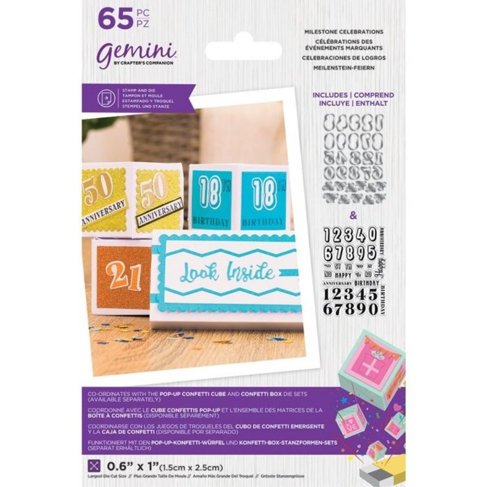 Gemini Milestone Celebrations Stamp & Die (GEM-STD-MICEL)