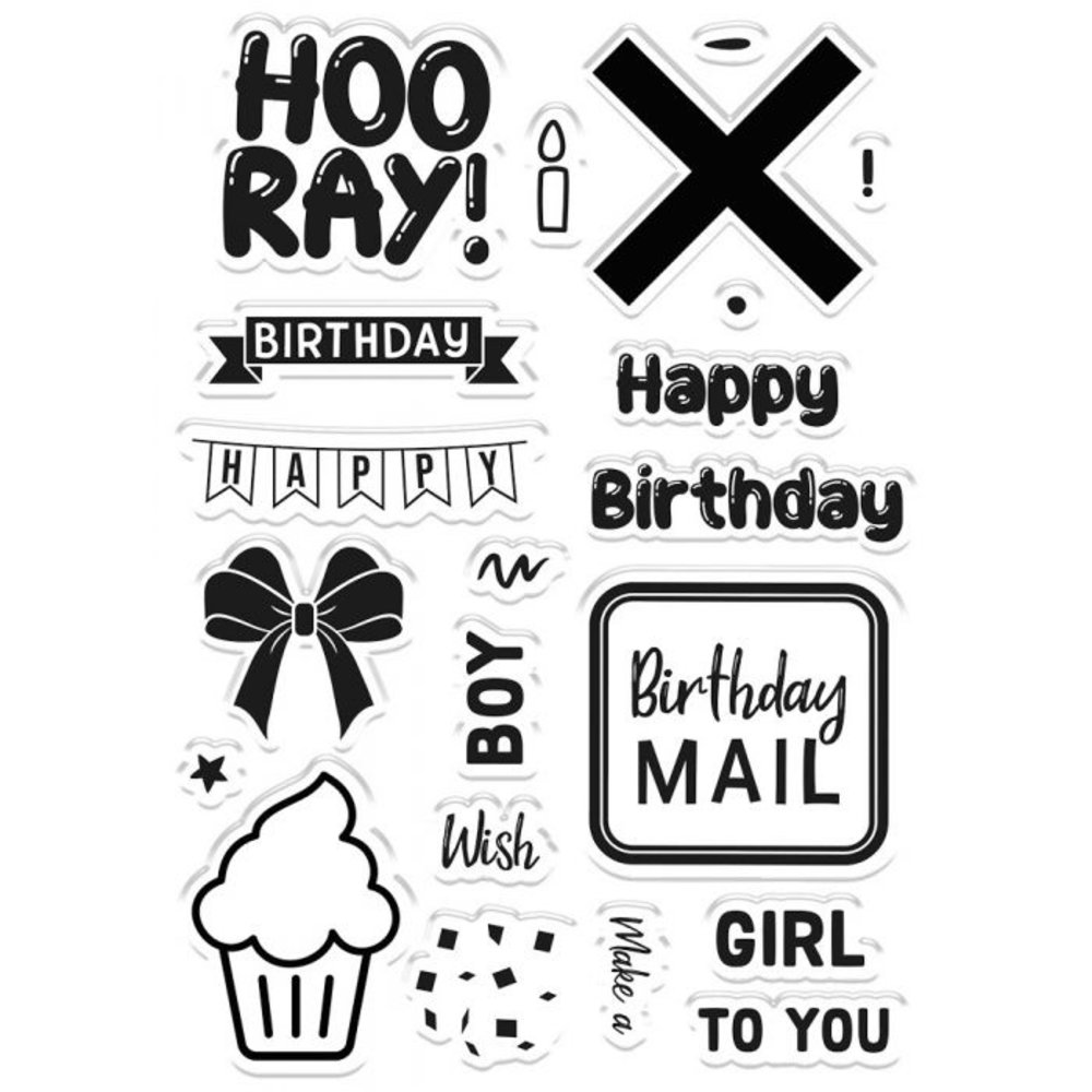 Gemini Birthday Greetings Stamp & Die (GEM-STD-BIGRE)