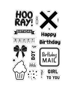 Gemini Birthday Greetings Stamp & Die (GEM-STD-BIGRE)