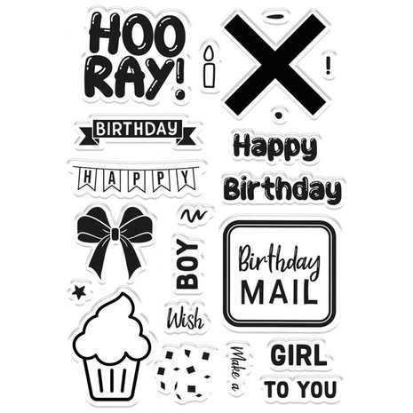 Gemini Birthday Greetings Stamp & Die (GEM-STD-BIGRE)