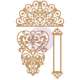 Prima Marketing Inc Lace & Heart Chipboard Diecut (647322)
